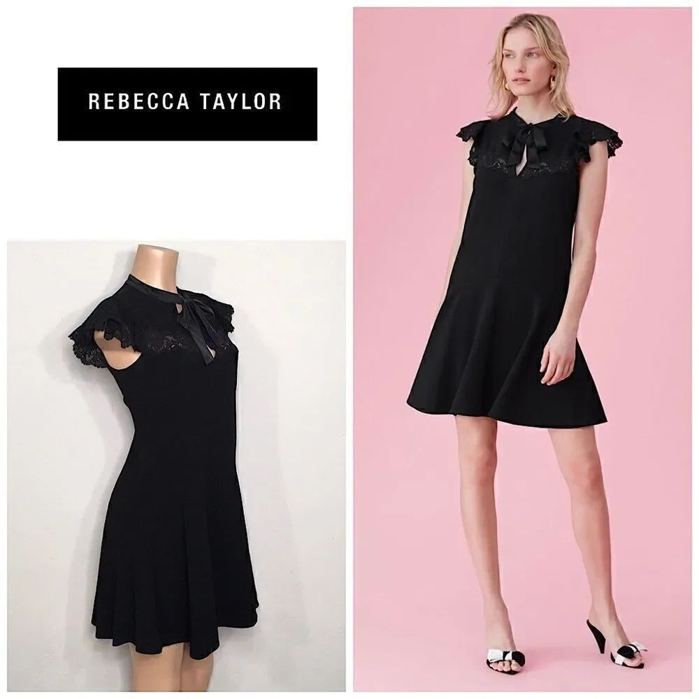 Rebecca Taylor black dress. New - Picture 1 of 15